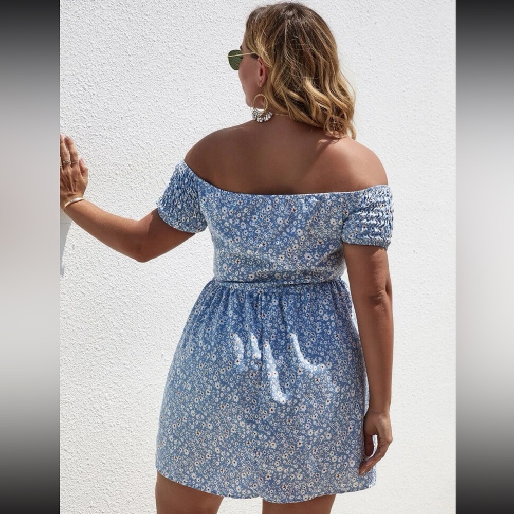 SHEIN Off the Shoulder Mini Dress - Picture 4 of 15